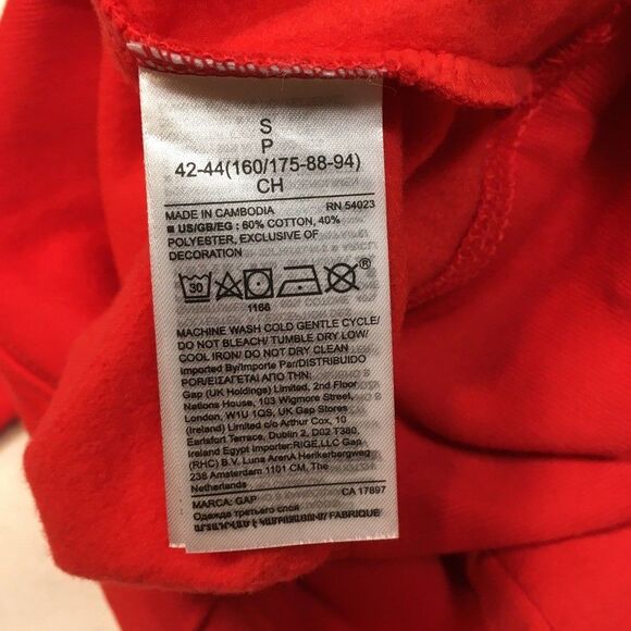 Gap Womens S Logo Hooded Sweatshirt Red Plaid Christmas Holiday Classic Retro - Picture 9 of 9